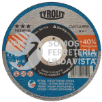 4253 DISCO DE CORTE CERABOND 2 EN 1 TIPO 41 GRANO 60 (4-1/2"X0 060"X7/8") TYROLIT AUSTROMEX