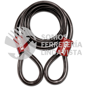 CSDL-12 CABLE CANDADO FLEXIBLE DE SEGURIDAD, DOBLE LAZO 1.2 METROS MIKELS