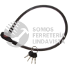 C-1590 CABLE CANDADO FLEXIBLE 2 LLAVES PLANAS 80CM MIKELS