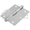 43257 BC-353R BISAGRA CUADRADA 3-1/2" ACERO CROMO MATE REDONDA HERMEX
