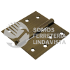 43253 BC-402P BISAGRA CUADRADA 4" ACERO LATONADO ANTIGUO PLANA HERMEX