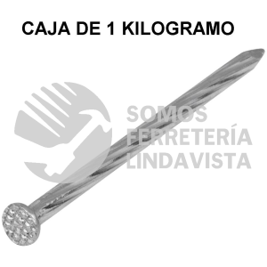 44125 CLC-3G BOLSA CON 1 KG DE CLAVOS PARA CONCRETO GALVANIZADOS 3" FIERO