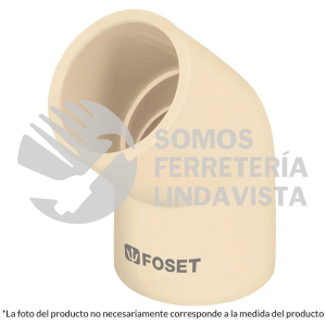48930 CPVC-865 CODO 45GRADOS CPVC DE 1-1/2" FOSET