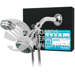 55802 EX-R-008 EXHIBIDOR DE REGADERA CON EXTENSION TIPO TELEFONO AQUA FOSET