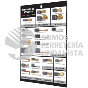 55566 EXT-CARB EXHIBIDOR TRUPER DE CARBONES DE REPUESTO