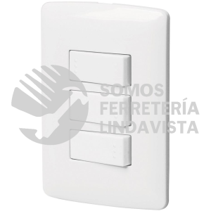 46464 PA-APTR-EIB PLACA ARMADA 2 INTERRUPTORES 1ESCALERA BLANCOLINEA ITALIANA VOLTECK
