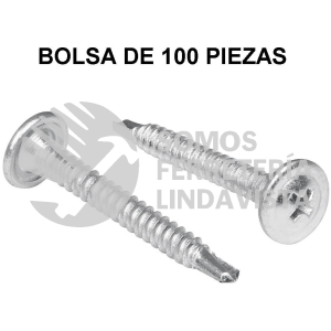 44649 PIBR-1-1/2C BOLSA CON 100 PIJAS CABEZA CRUZ PUNTA DE BROCA 1-1/2" FIERO