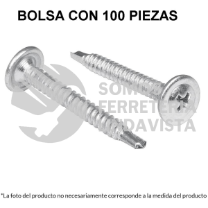 44648 PIBR-1-1/4C BOLSA CON 100 PIJAS CABEZA CRUZ PUNTA DE BROCA 1-1/4" FIERO