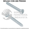 48718 PILA-6X1/2 BOLSA CON 200 PIJAS PARA LAMINA #6 X 1/2" FIERO