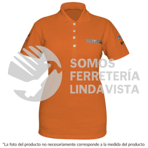 60469 POL-ND-G PLAYERA TIPO POLO NARANJA PARA DAMA TALLA G TRUPER