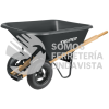 19810 TP-8 CARRETILLA C/PLASTICA 8 FT3 DOBLE LLANTA NEUMATICA B/MADERA TRUPER