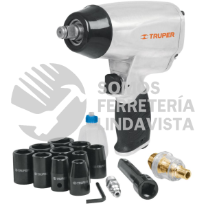 19372 TPN-731EK KIT DE LLAVE DE IMPACTO 1/2" CON ESTUCHE PLASTICO TRUPER