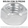 44701 TUE-3/4 BOLSA CON 15 TUERCAS 3/4" HEXAGONALES DE ACERO GALVANIZADO FIERO