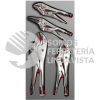 CH127L JUEGO DE 4 PINZAS DE PRESION URREA