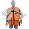 137591 CHALECO DE SEGURIDAD TIPO SUPERVISOR ABIERTO CON REFLEJANTE NARANJA UNITALLA SURTEK