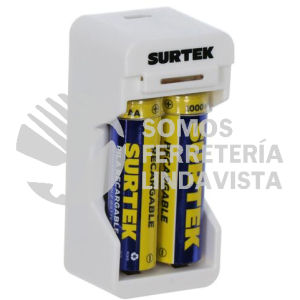 CP2 CARGADOR DE PILAS "AAA" Y "AA", CON 2 PILAS "AA" SURTEK