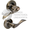 20MA MANIJA TUBULAR CURVA FUNCION ENTRADA Y RECAMARA, LATON ANTIGUO, LLAVE ESTANDAR, BLISTER LOCK