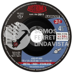 2011 DISCO PARA CORTE DE METAL 2 EN 1 EASY-CUT TIPO 41 GRANO 46 (4-1/2"X1/16"X7/8") AUSTROMEX