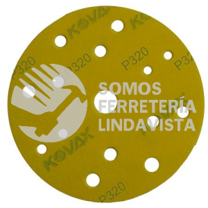 3280 DISCO DE LIJA MAX FILM COLOR AMARILLO CON 15 PERFORACIONES GRANO 320K (6) TENAZIT