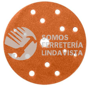 3292 DISCO DE LIJA SUPER ASSILEX COLOR NARANJA CON 15 PERFORACIONES GRANO 1200K (6) TENAZIT