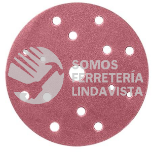 3293 DISCO DE LIJA SUPER ASSILEX COLOR ROSA CON 15 PERFORACIONES GRANO 1500K (6) TENAZIT