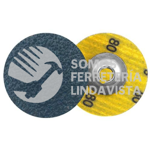 4632 DISCO DE LIJA DE CAMBIO RAPIDO (SPIN-ON) CON ZIRCONIO AZUL GRANO 80 (1-1/2) TENAZIT