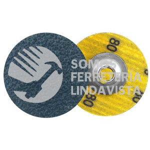 4642 DISCO DE LIJA DE CAMBIO RAPIDO (SPIN-ON) CON ZIRCONIO AZUL GRANO 80 (3) TENAZIT