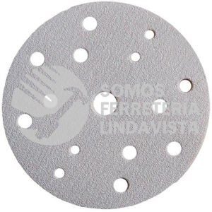 4921 DISCO DE LIJA TRI PRO COLOR GRIS CON 15 PERFORACIONES GRANO 80K (6) TENAIZT