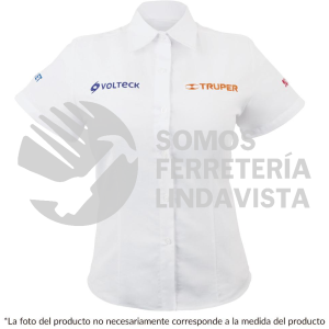 62101 CAM-BCO-DCS CAMISA BLANCA PARA DAMA MANGA CORTA TALLA CH TRUPER