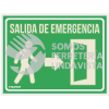 18348 LIN-04 LETRERO DE SEÑALIZACION "SALIDA DE EMERGENCIA" 21 X 28 CM TRUPER