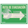 18368 LIN-05 LETRERO DE SEÑALIZACION "RUTA EVACUACION DERECHA"21 X 28 CM TRUPER