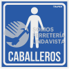 18474 LIN-09 LETRERO DE SEÑALIZACION "CABALLEROS" 19 X 19 CM TRUPER