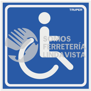 18479 LIN-11 LETRERO "EXCLUSIVO PERSONAS CON DISCAPACIDAD"19X19CM TRUPER