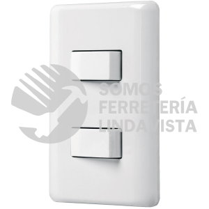 25085 PA-APDO-EB PLACA ARMADA 1 INTERRUPTOR SENCILLO + 1 DE 3 VIAS BASIC VOLTECK