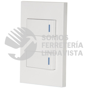 45596 PA-APDO1-EB PLACA ARMADA 2 INTERRUPTORES 1 MODULO ESPAÑOLA BLANCO VOLTECK