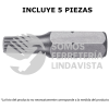 12204 PUDE-5130 ESTUCHE CON 5 PUNTAS TORX T30 LARGO 1" TRUPER
