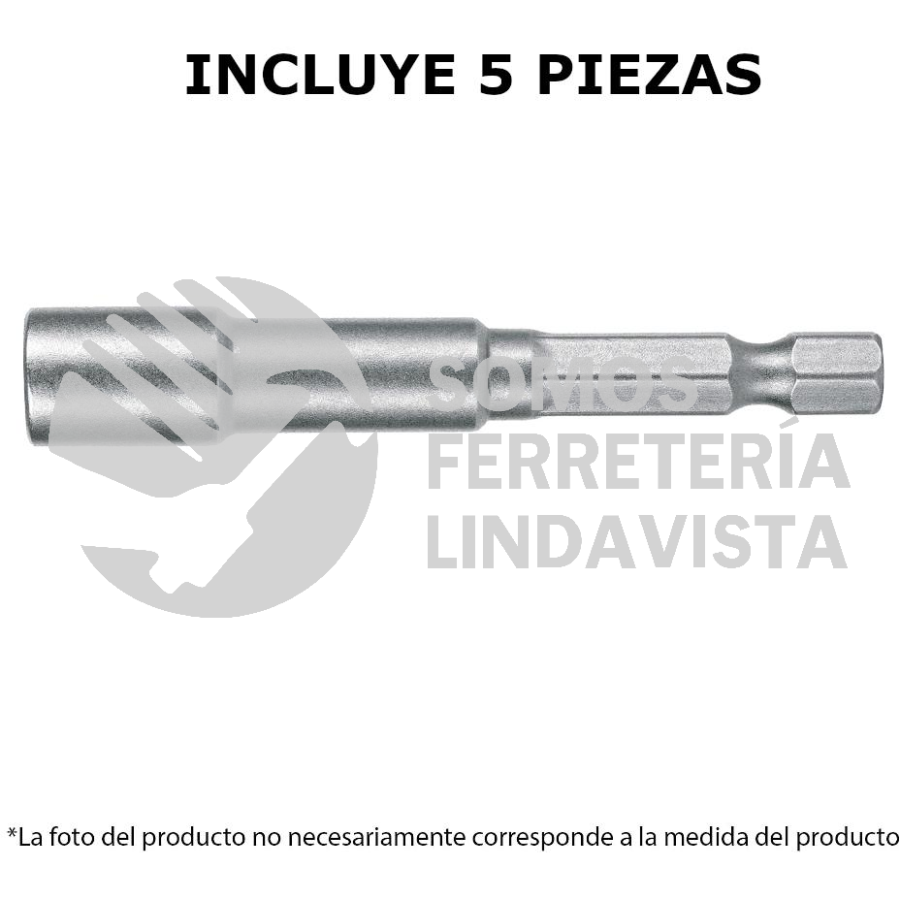 12955 PUDE-9012 ESTUCHE CON 5 DADOS MAGNETICOS DE 12 MM LARGO 2