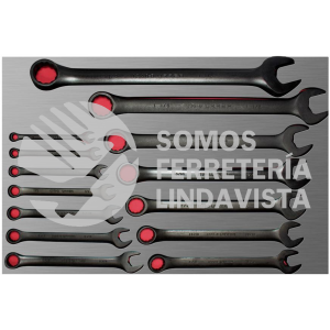 CH305L JUEGO DE 14 LLAVES COMBINADAS FOSFATIZADAS EN PULGADAS, 12 PUNTAS URREA
