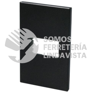 P600N PLACA 1 MODULO 1/3, LINEA PREMIUM, COLOR NEGRO SURTEK