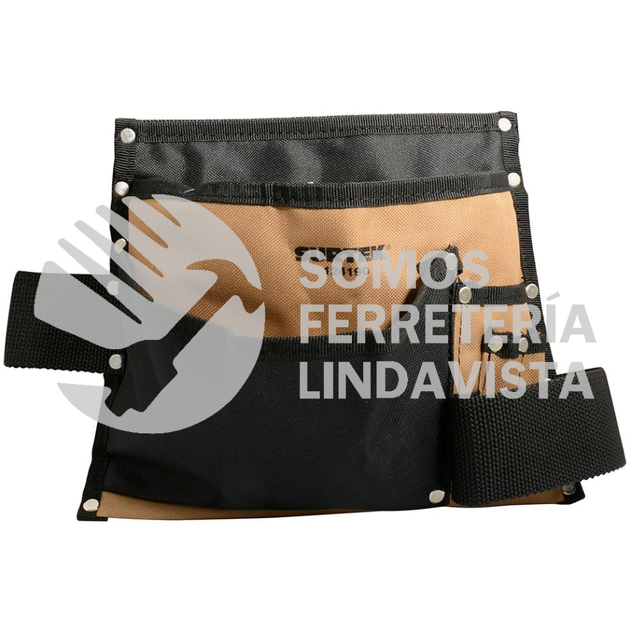 124190 PORTAHERRAMIENTAS CON 7 BOLSILLOS DE TELA CON CINTO SURTEK