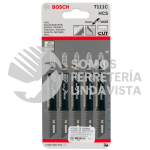 T111C SEGUETA CALADORA PARA MADERA 4-50MM 8DPP PAQUETE 5 PIEZA (2608667300-720) BOSCH