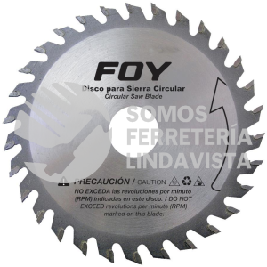 143559 DISCO PARA SIERRA CIRCULAR PARA CORTE MADERA 80 DIENTES, 10" FOY