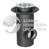 49319 CO-21 COLADERA DE HIERRO DE 1 BOCA REJILLA REDONDA ALTURA 25CM FOSET