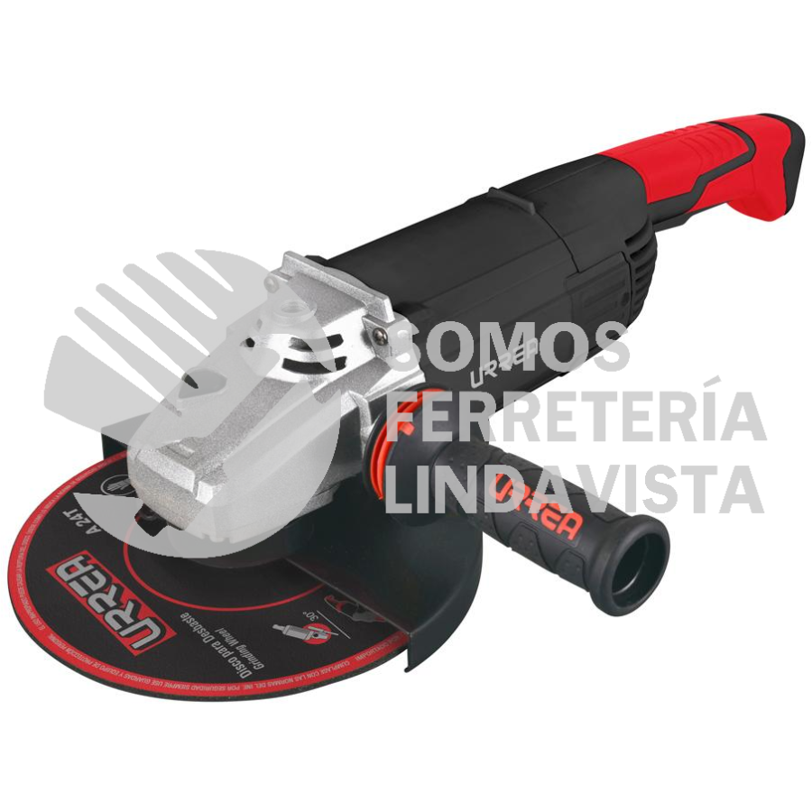 EA1009A ESMERILADORA ANGULAR 9" 2,400 W 120 V, 6000 RPM DOBLE AISLAMIENTO URREA
