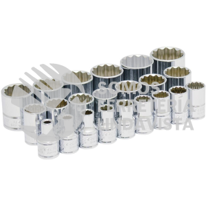 54113 JUEGO DE DADOS CUADRO DE 1/2", 12 PUNTAS, EN PULGADAS, 22 PIEZAS URREA