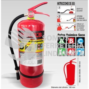 EE-6 EXTINTOR DE EMERGENCIA RECARGABLE 6 KILOGRAMOS MIKELS