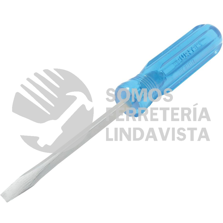 D365 DESTORNILLADOR CON MANGO AZUL, PUNTA PLANA BARRA CUADRADA 3/8" X 10" SURTEK