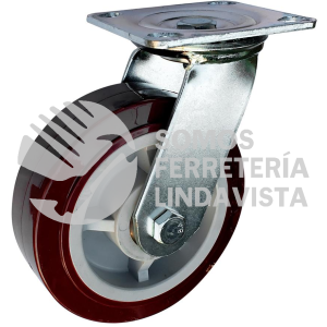 RPU10G RODAJA DE POLIURETANO MARRON GIRATORIA 4" SURTEK