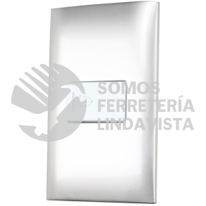 P418P PLACA PARA TIMBRE 1/3, LINEA AMERICANA, COLOR PLATA SURTEK