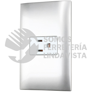 P430P PLACA 1 CONTACTO 1/3, LINEA AMERICANA, COLOR PLATA SURTEK